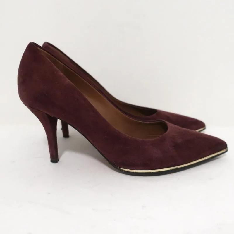 Escarpins à bout pointu Givenchy en daim bordeaux taille 37