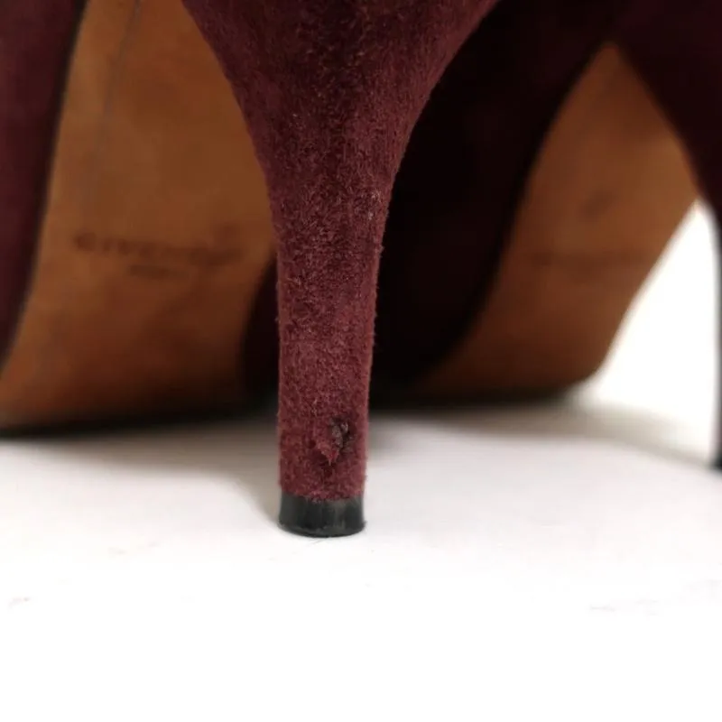 Escarpins à bout pointu Givenchy en daim bordeaux taille 37
