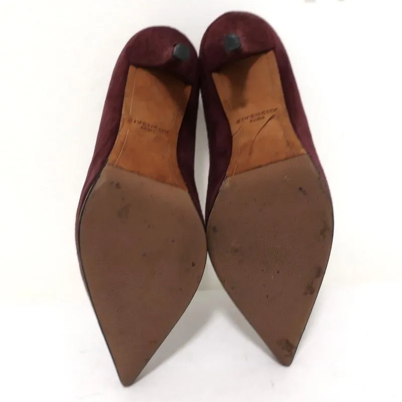 Escarpins à bout pointu Givenchy en daim bordeaux taille 37