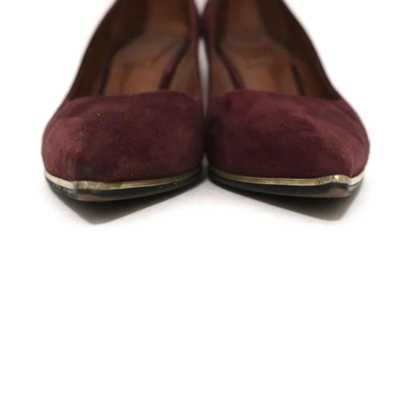 Escarpins à bout pointu Givenchy en daim bordeaux taille 37