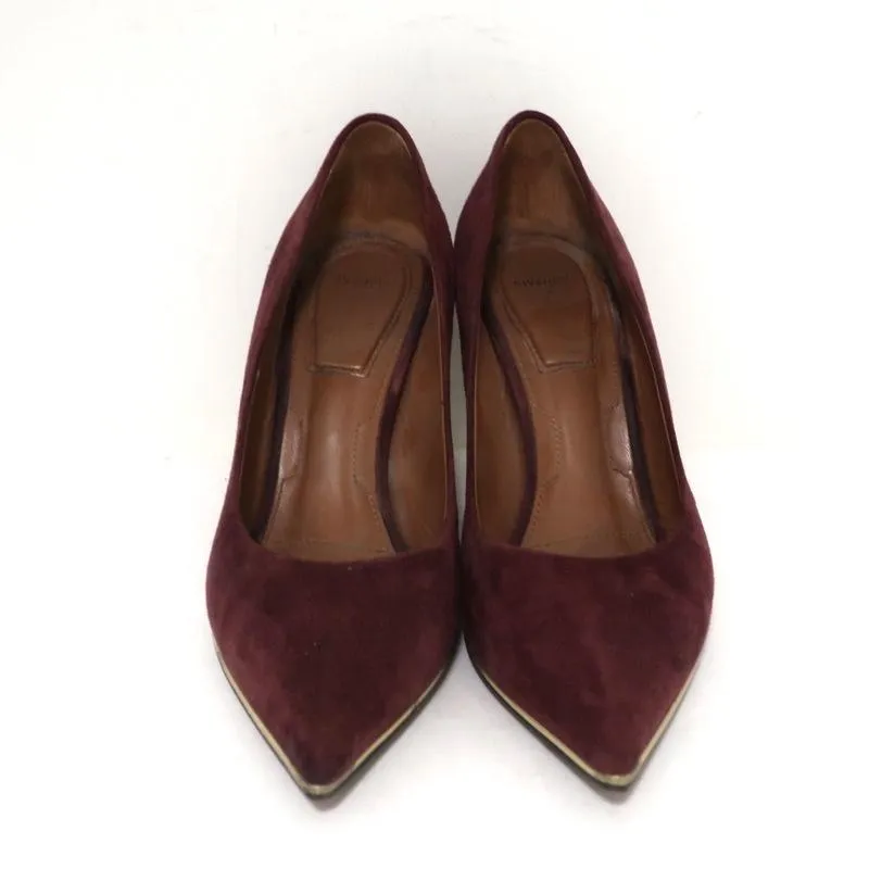 Escarpins à bout pointu Givenchy en daim bordeaux taille 37