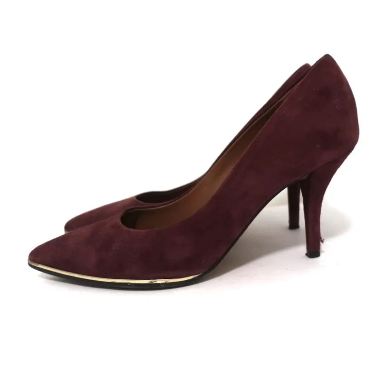 Escarpins à bout pointu Givenchy en daim bordeaux taille 37
