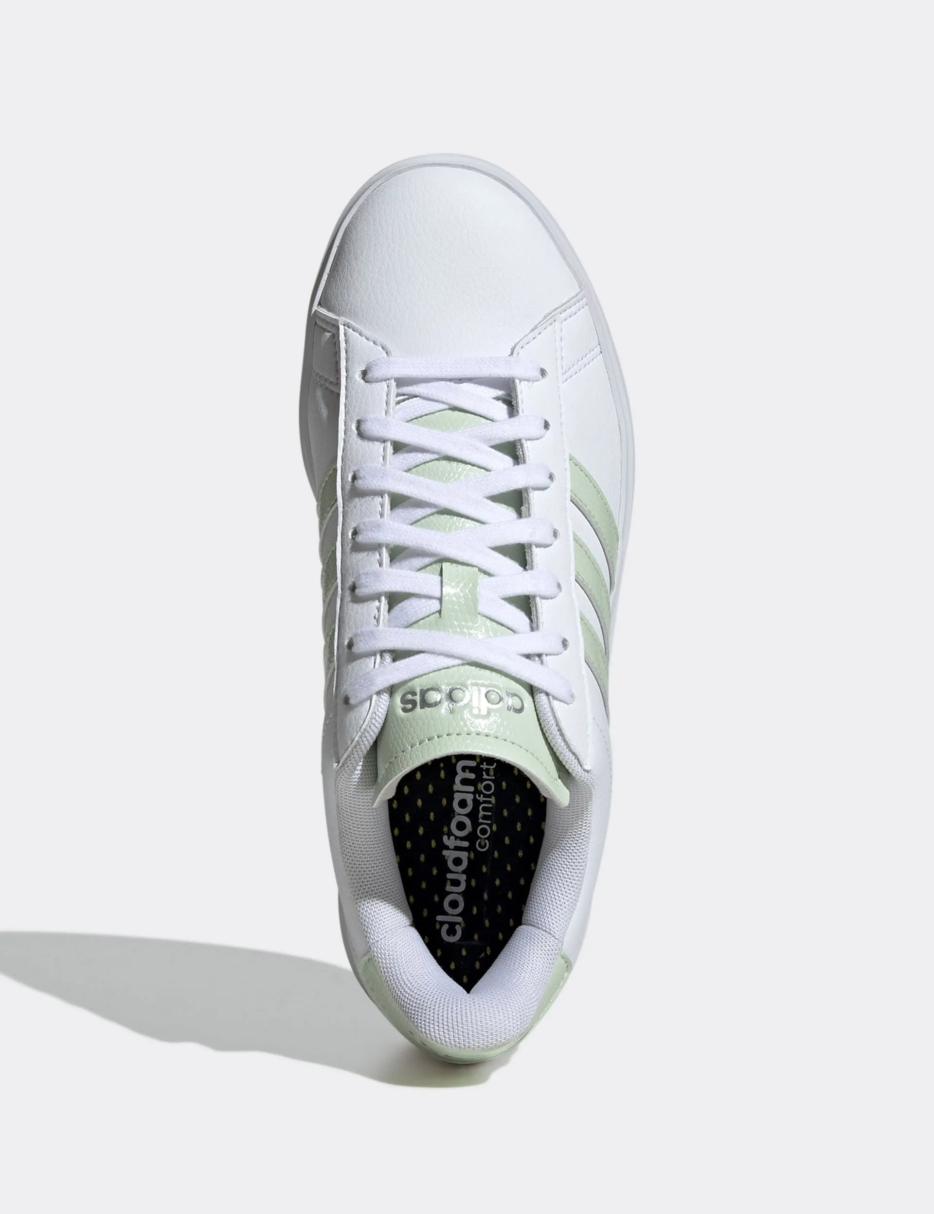 Chaussures Grand Court 2.0 - Blanc Nuage/Vert Lin/Argent Mat