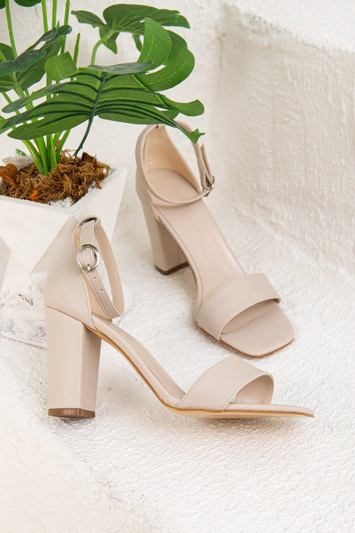 Jess Escarpins Vegan à Bout Ouvert | Beige