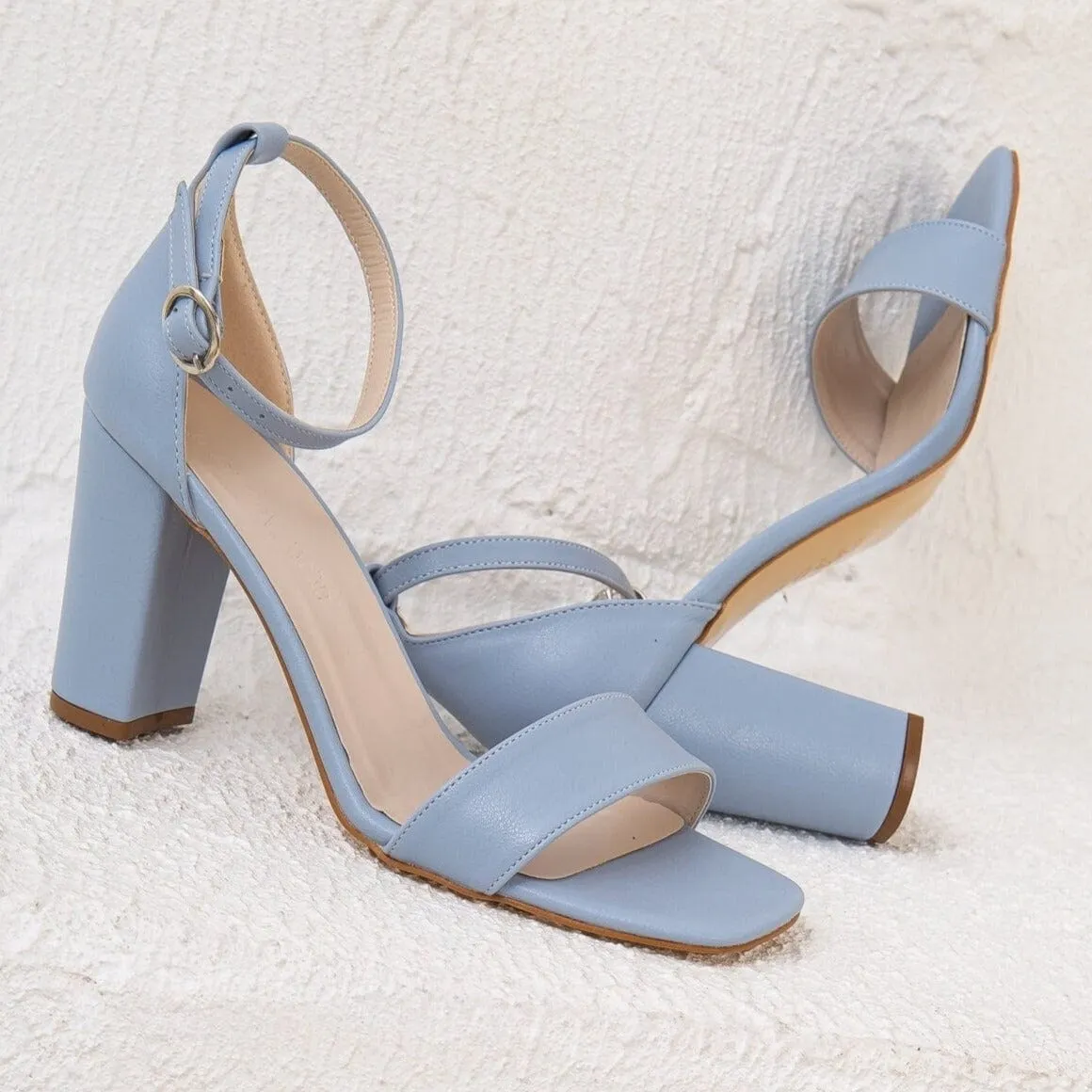 Jess Escarpins Vegan à Bout Ouvert | Bleu Clair