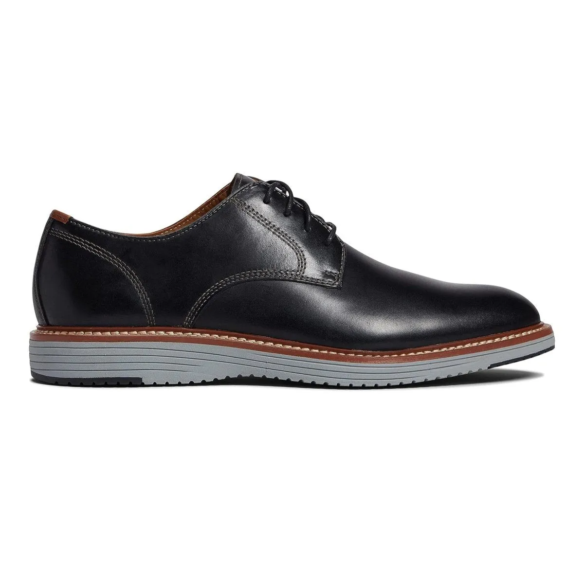 Johnston & Murphy Hommes Uxton Bout Rond Noir Pleine Fleur