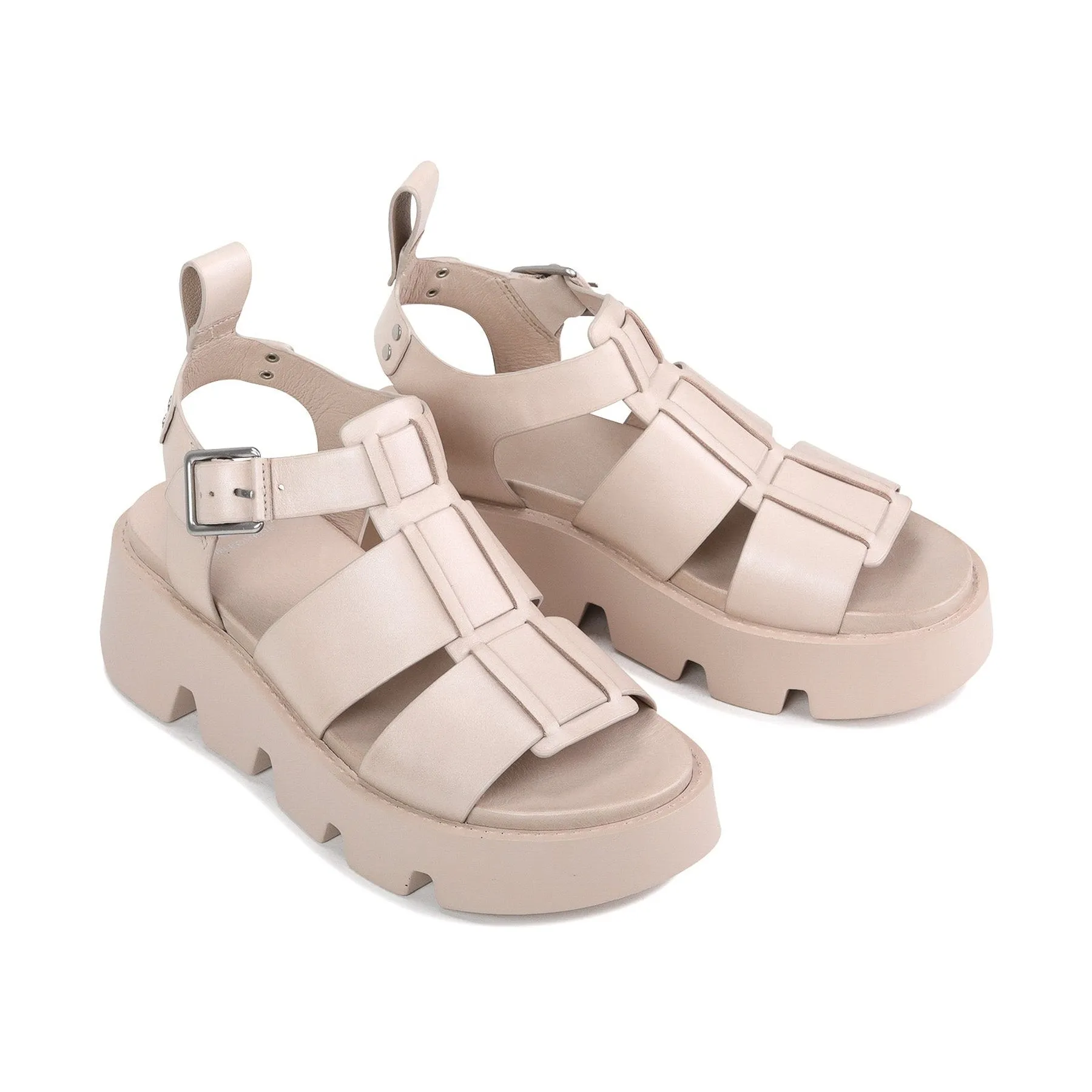 SANDALES PLATEFORME EN CUIR KAILAN