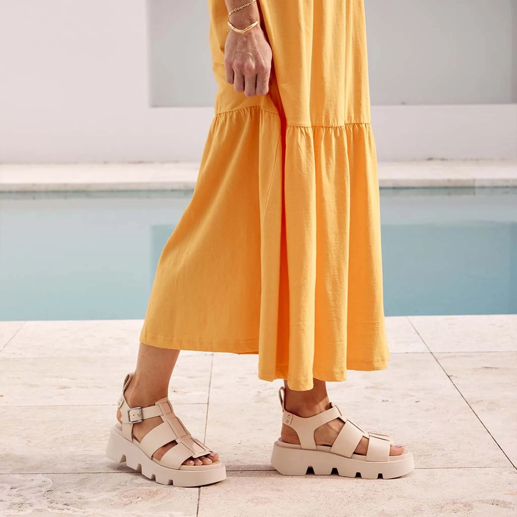 SANDALES PLATEFORME EN CUIR KAILAN