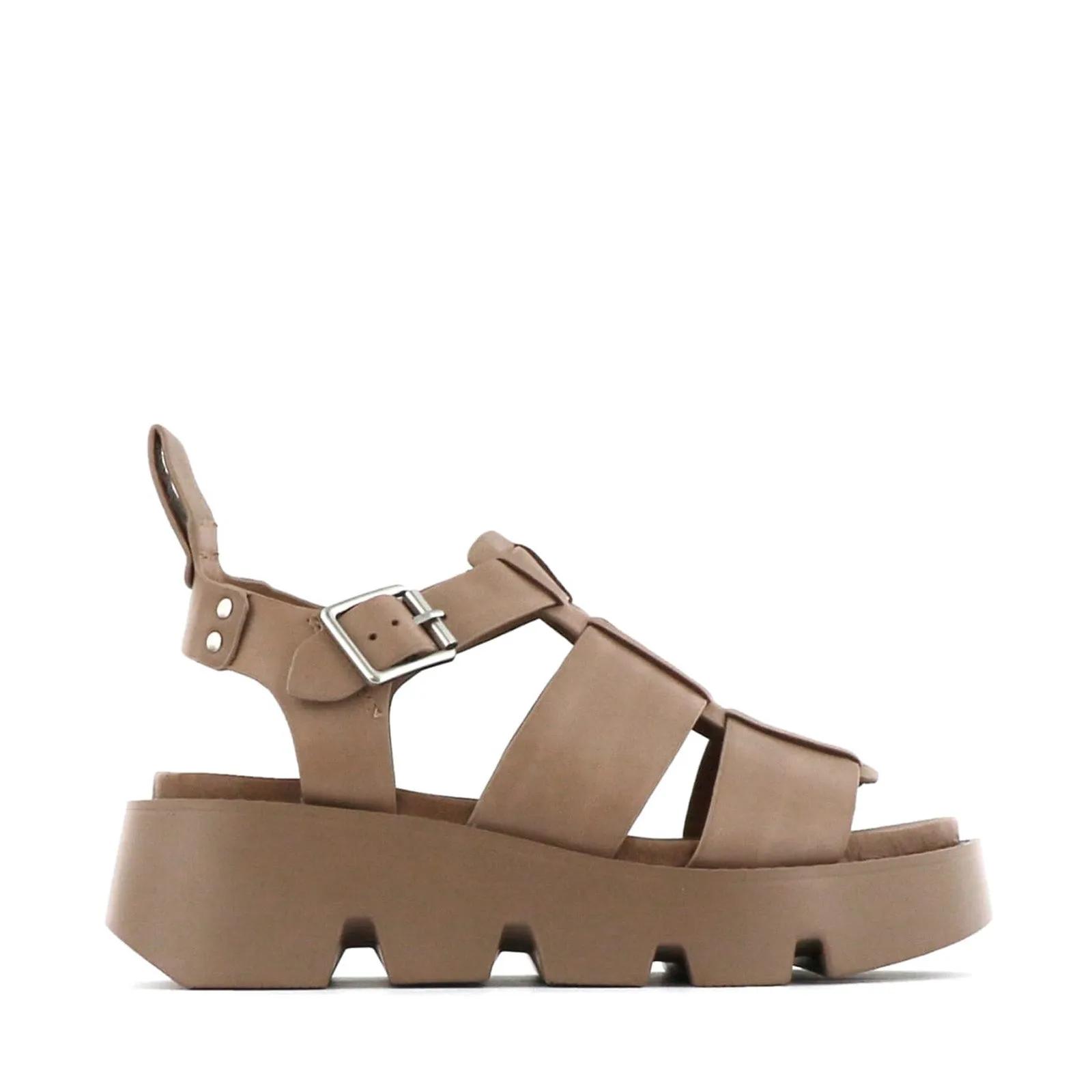 SANDALES PLATEFORME EN CUIR KAILAN