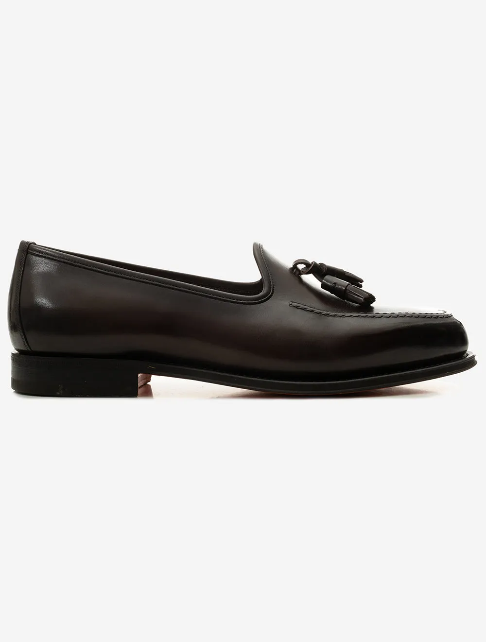Mocassin à gland en cuir marron foncé