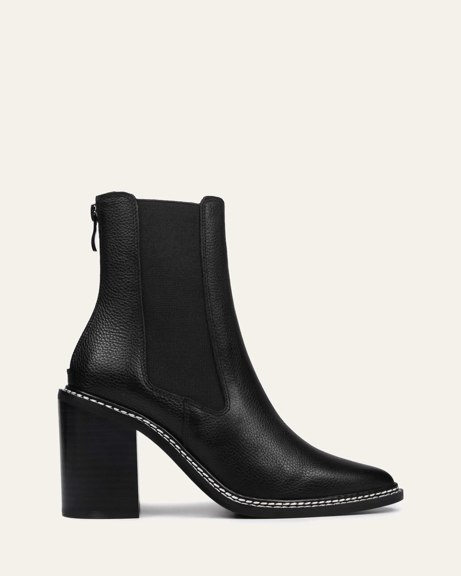 BOTTINES HAUTES DE LUXE EN CUIR NOIR