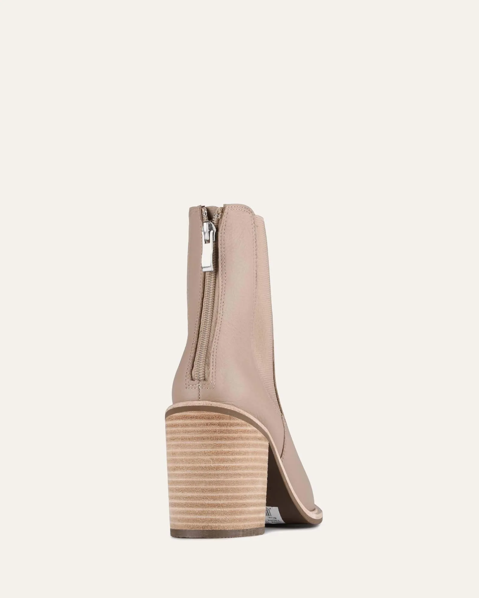 BOTTINES LUXUEUSES HAUTES EN CUIR TAUPE