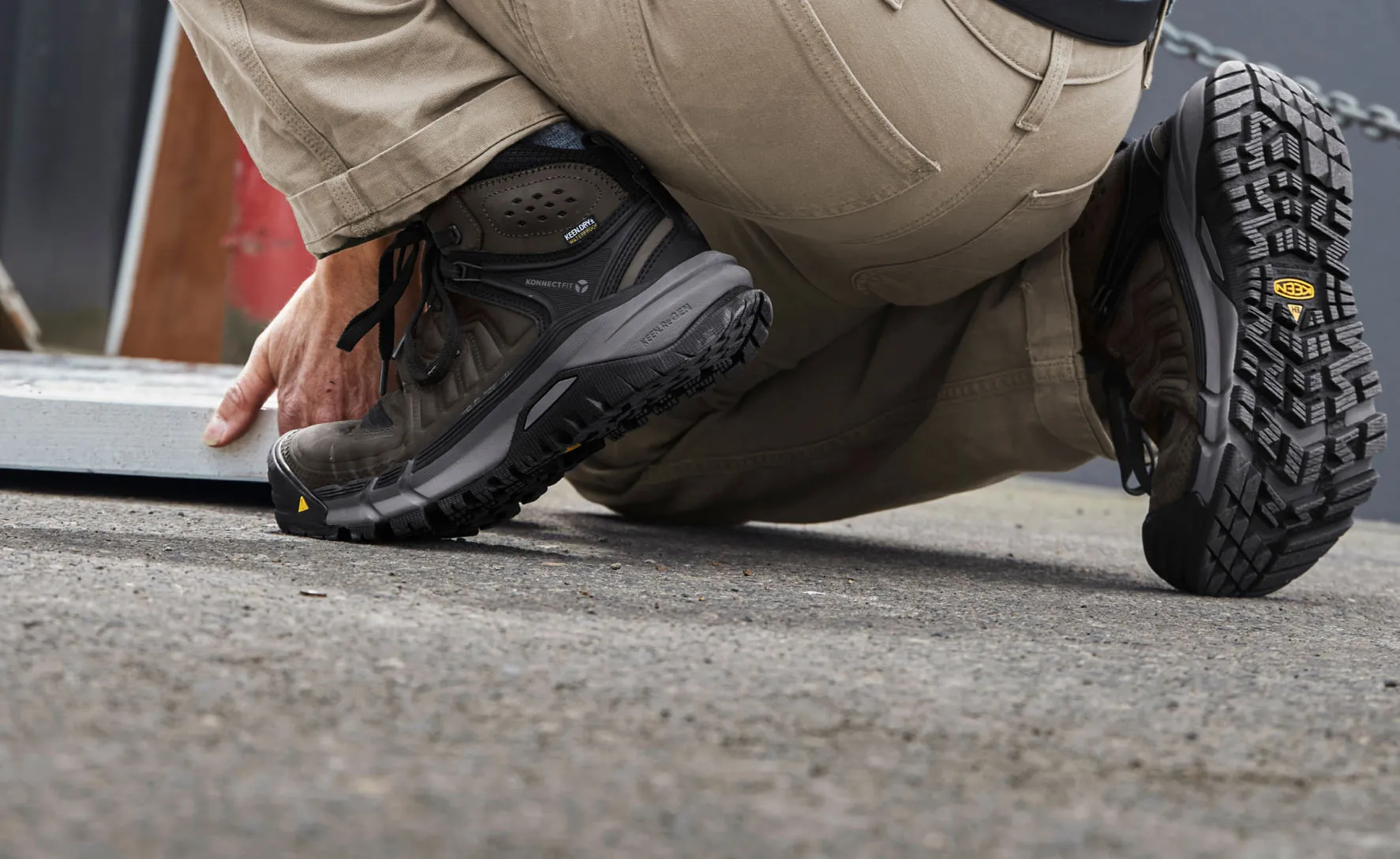 Bottes mi-montantes imperméables Kansas City  pour homme (bout en carbone) | Café/Noir