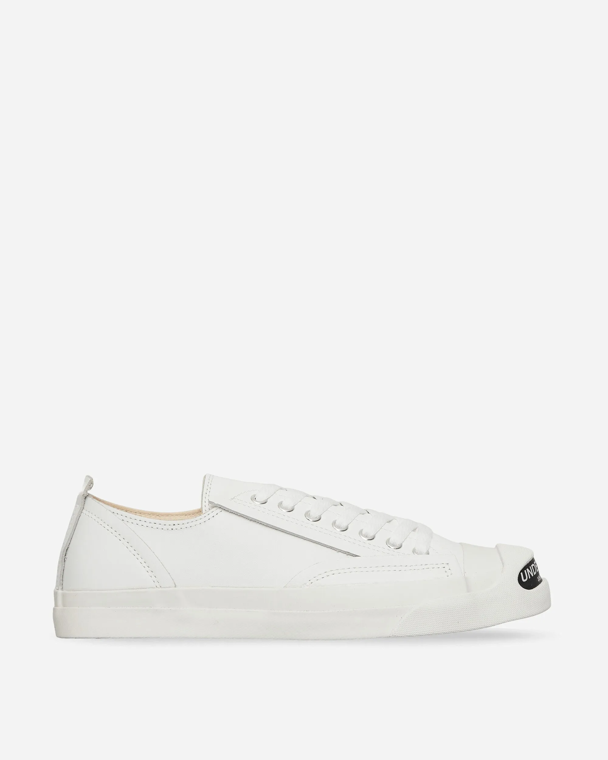 Baskets en cuir blanc avec logo sur l'orteil pour homme