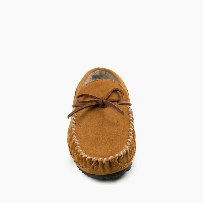 Minnetonka Pantoufle pour Homme 4154 Casey en Daim Beige
