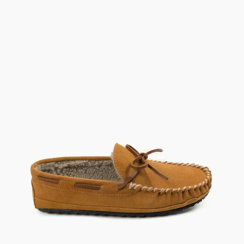 Minnetonka Pantoufle pour Homme 4154 Casey en Daim Beige