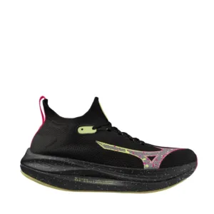 Chaussures de course Mizuno Neo Vista pour femmes en Noir Argenté/Rose Tetra AW24
