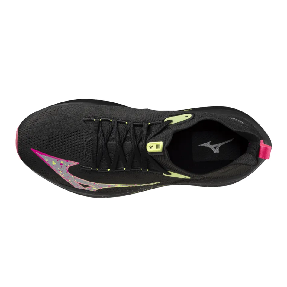 Chaussures de course Mizuno Neo Vista pour femmes en Noir Argenté/Rose Tetra AW24