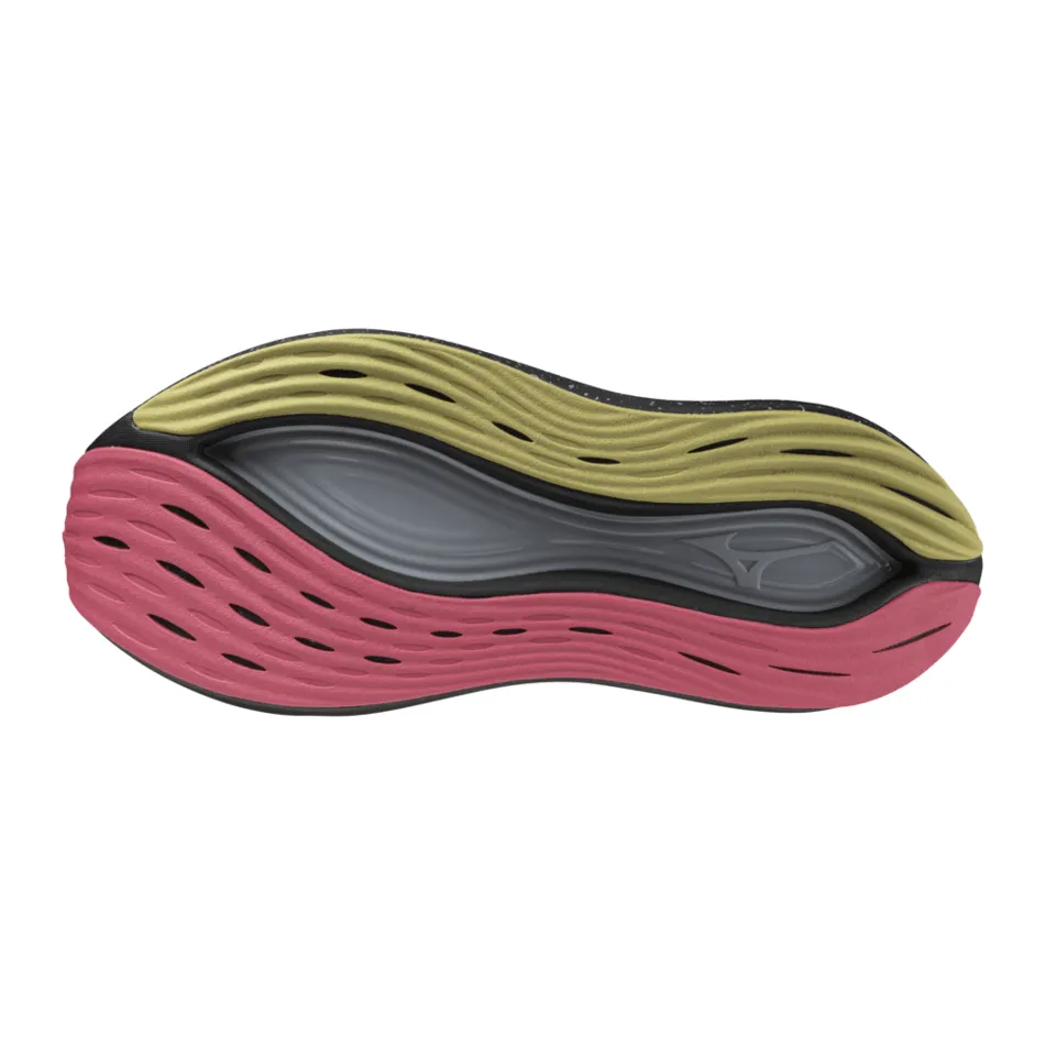 Chaussures de course Mizuno Neo Vista pour femmes en Noir Argenté/Rose Tetra AW24