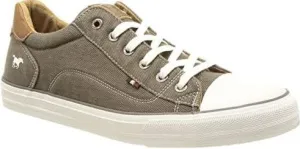 Mustang Chaussures en Toile Grises à Bout Rond Gris