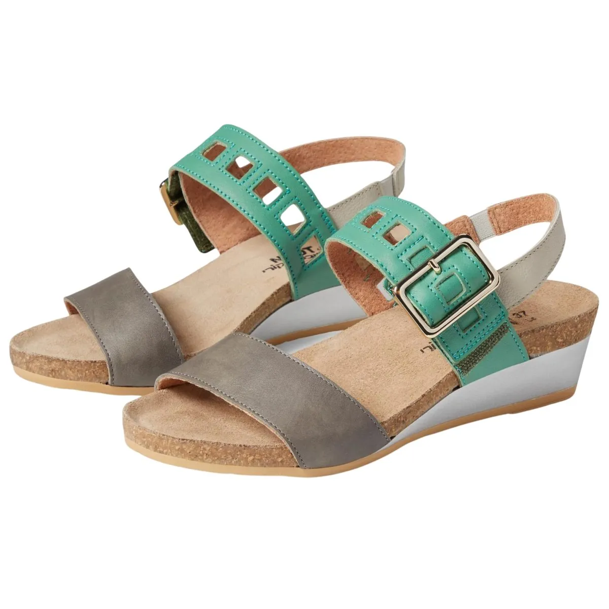 Naot Women's Dynasty Gris Brumeux/Jade Doux/Ivoire Doux