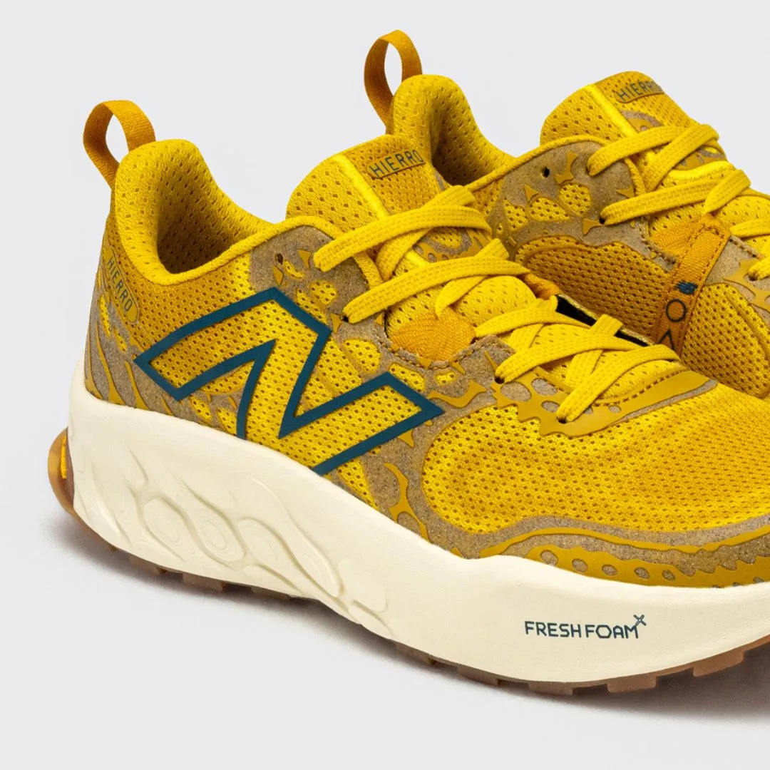 New Balance Fresh Foam X Hierro v8 Caramel Gingembre Citron Bleu Profond