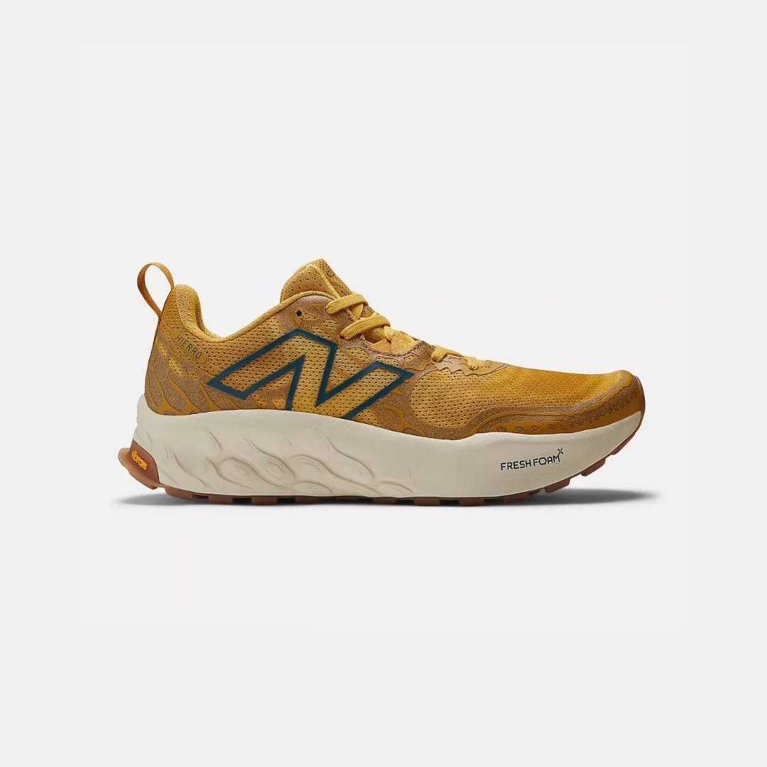 New Balance Fresh Foam X Hierro v8 Caramel Gingembre Citron Bleu Profond