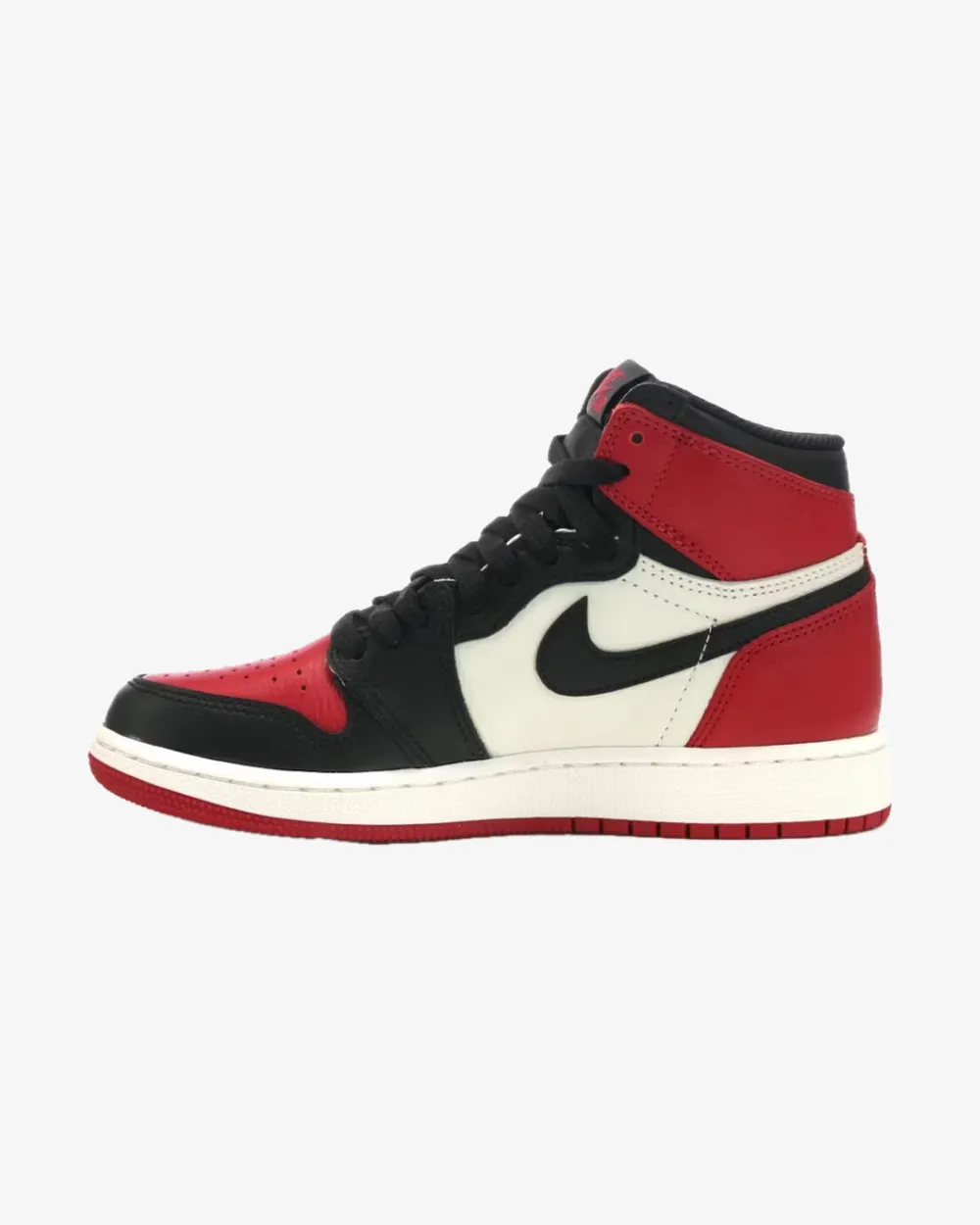 NIKE AIR JORDAN 1 HAUTE TOUTE NOIRE AVEC BOUT ROUGE GS 2018