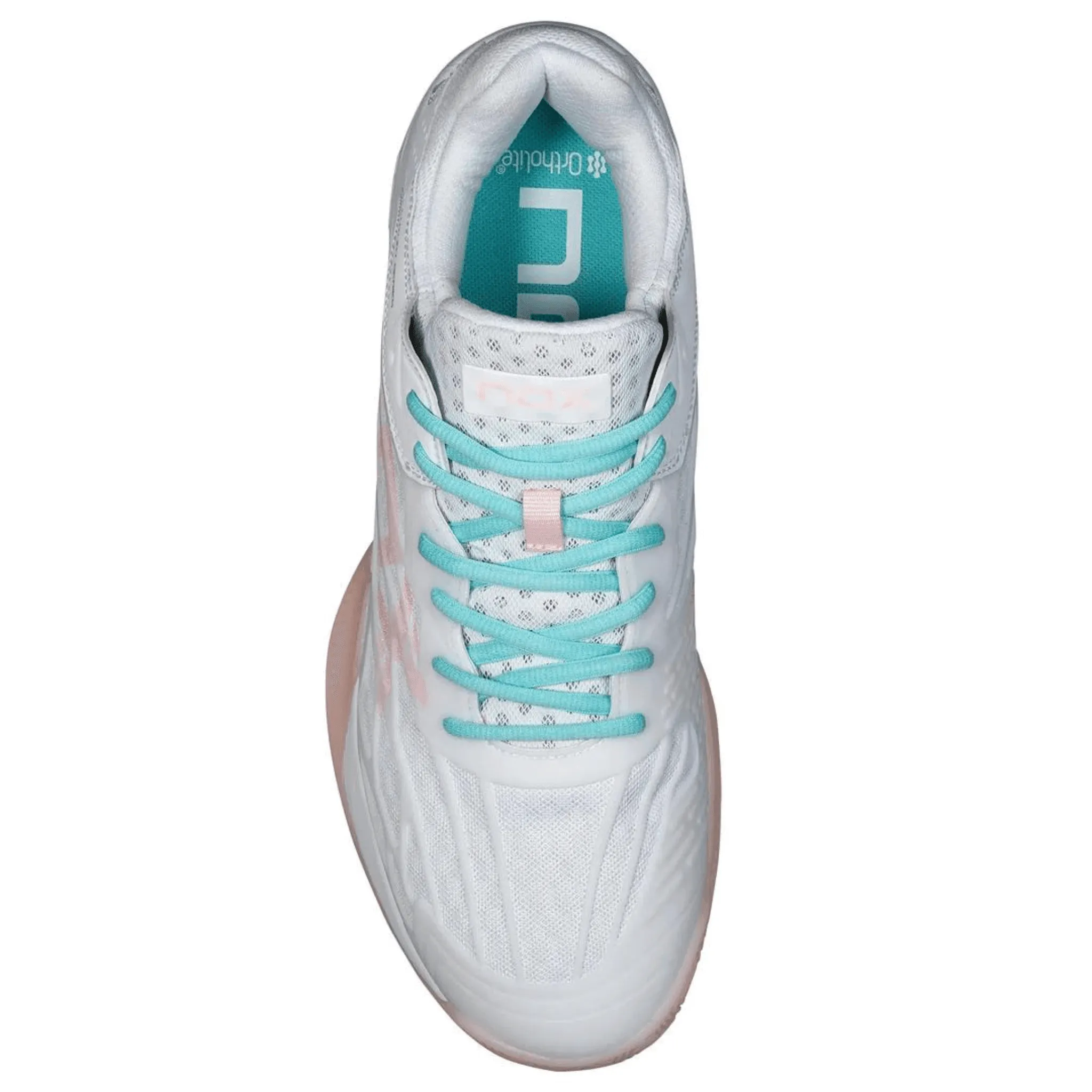 Chaussures de padel pour femmes Nox AT10 LUXE BLANCHE/POTPOURRI