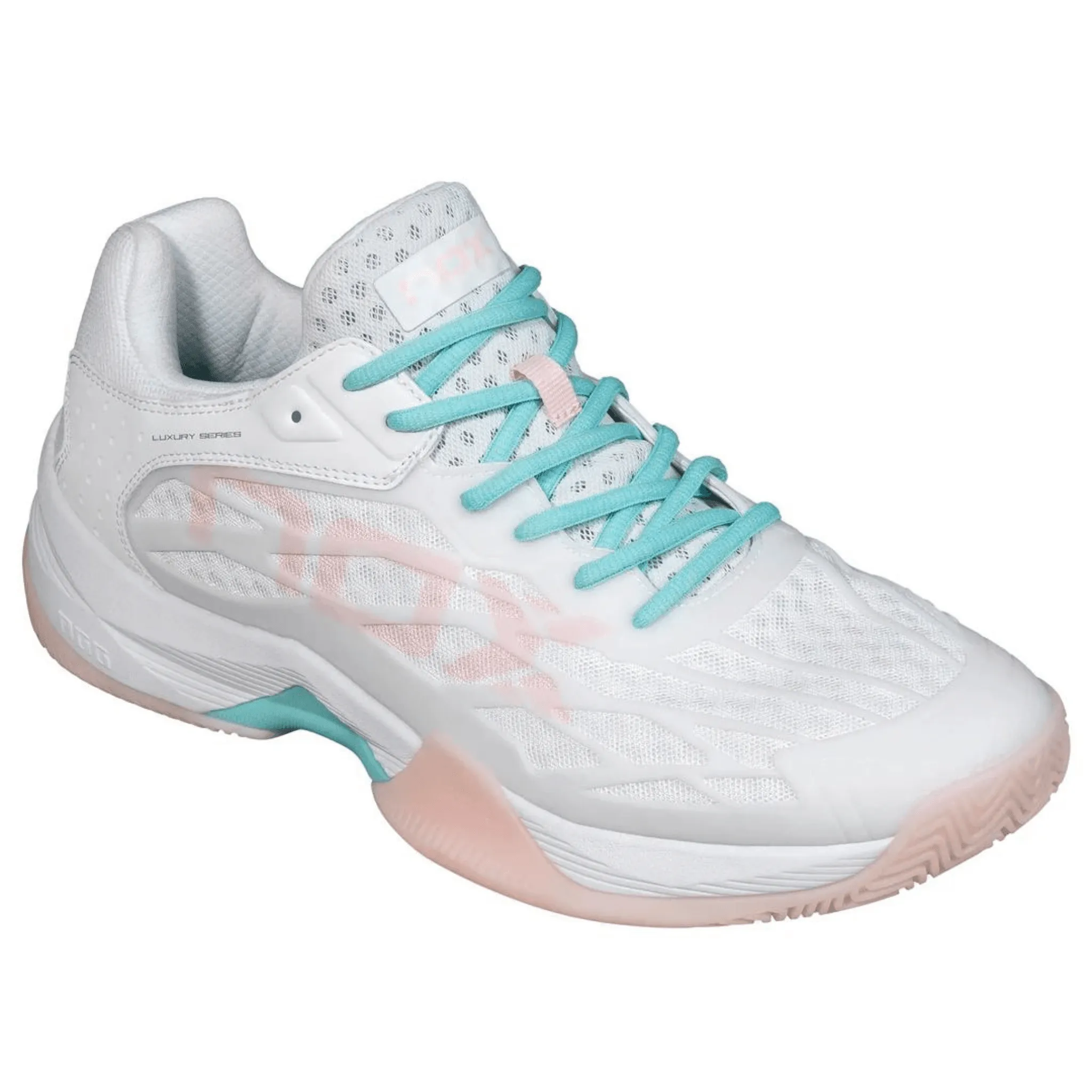 Chaussures de padel pour femmes Nox AT10 LUXE BLANCHE/POTPOURRI