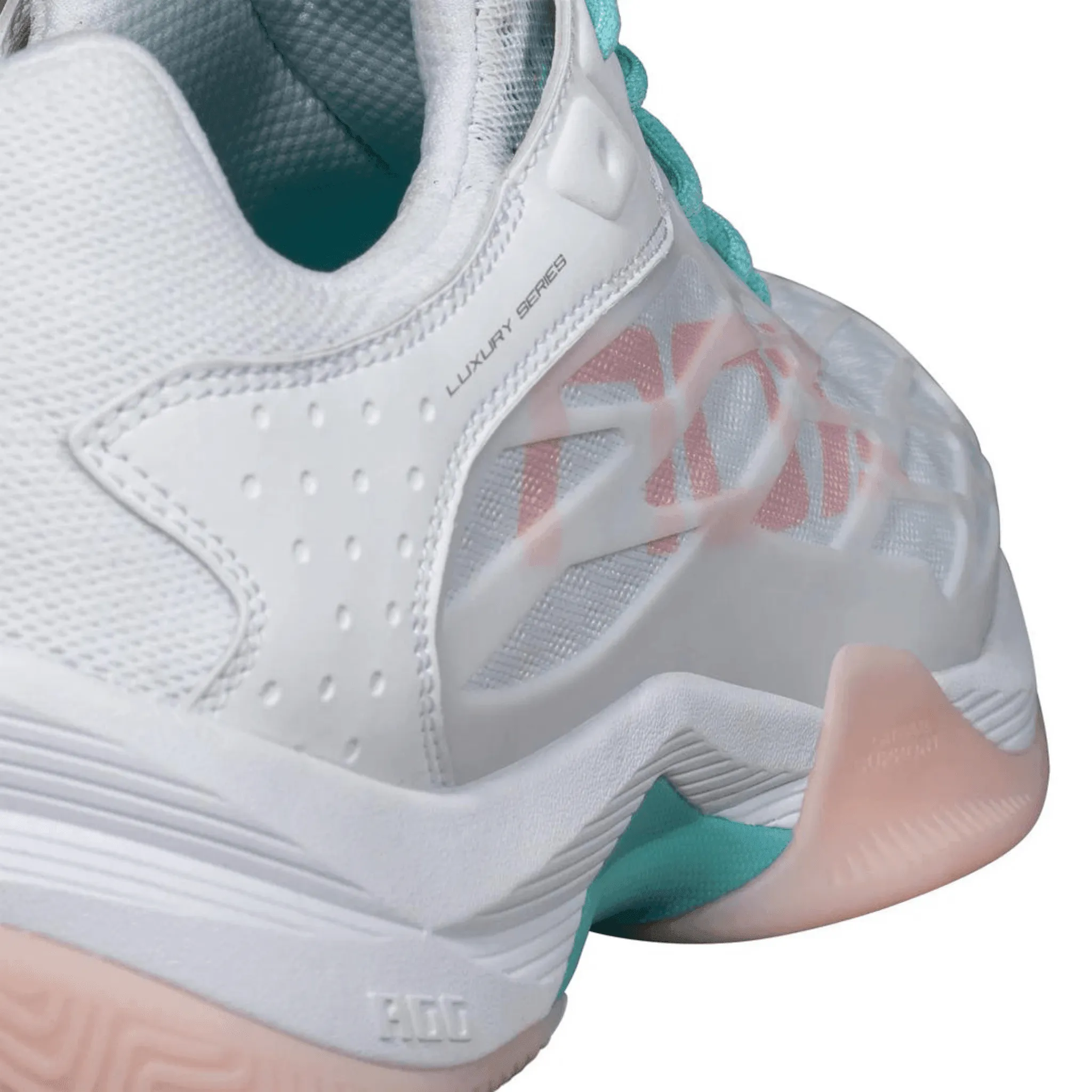 Chaussures de padel pour femmes Nox AT10 LUXE BLANCHE/POTPOURRI