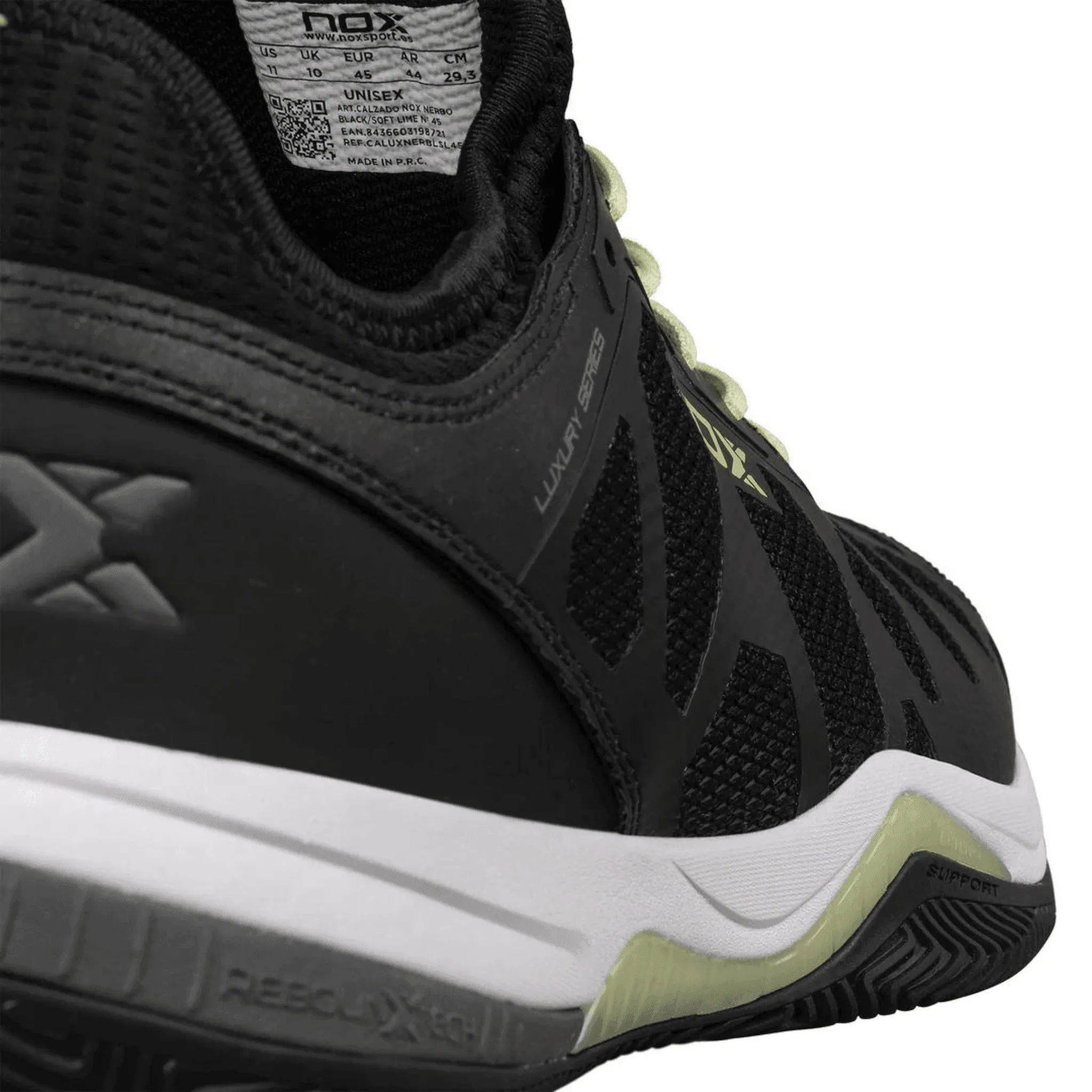 Chaussures de padel Nox NERBO Noir/Vert lime clair