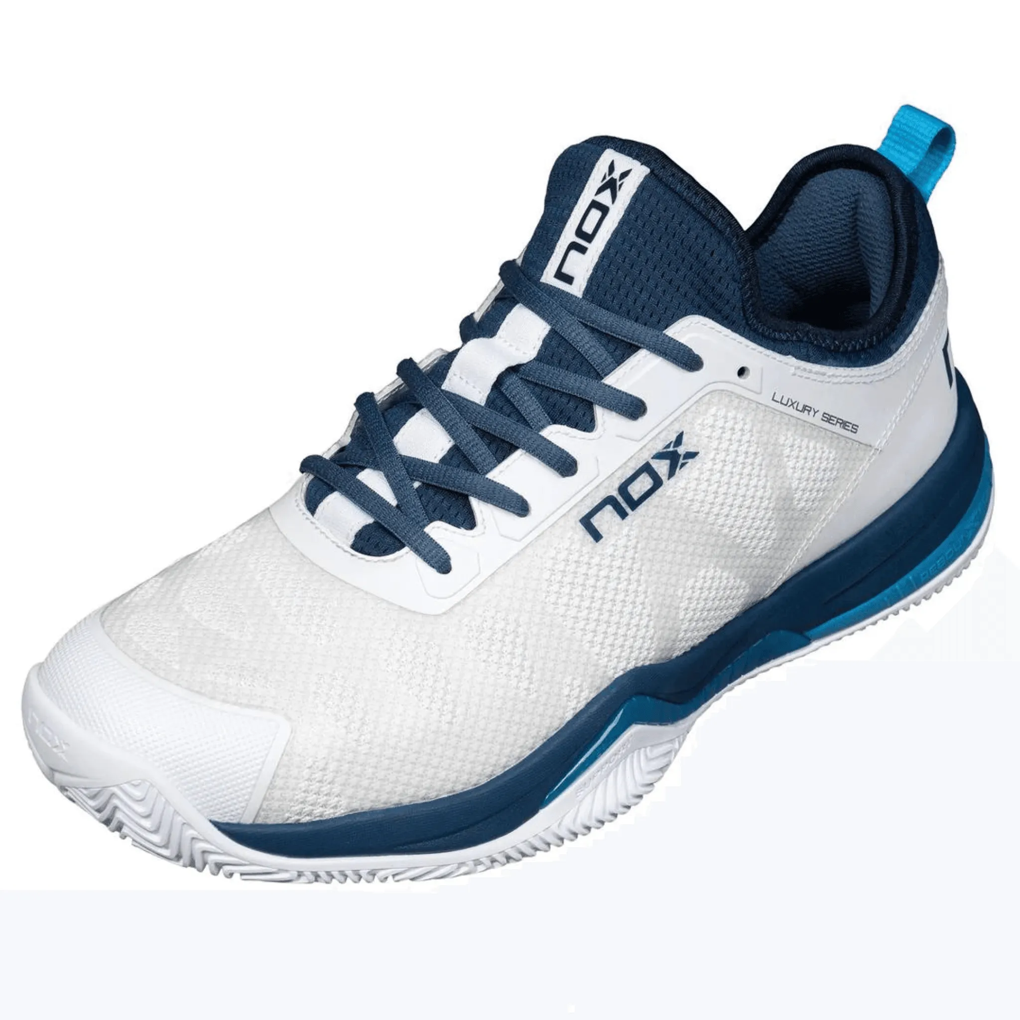 Chaussures de padel NOX NERBO BLANC/BLEU SUÉDOIS