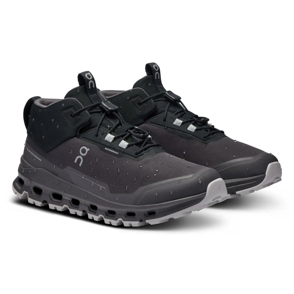 On Running Boy's (École primaire) Cloudhero Mid Imperméable Noir/Éclipse On Running