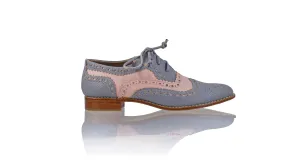 Pedro 25mm Plat - Similicuir Gris & Rose Pâle