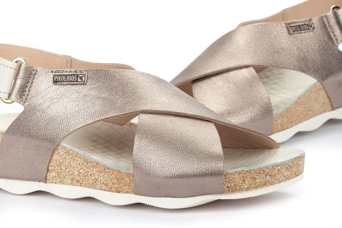Pikolinos Femmes Mahon Stone Cuir Métallisé