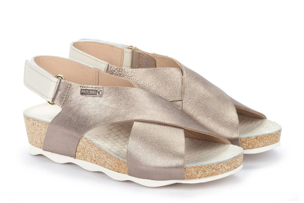 Pikolinos Femmes Mahon Stone Cuir Métallisé