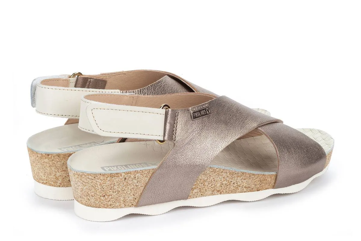 Pikolinos Femmes Mahon Stone Cuir Métallisé