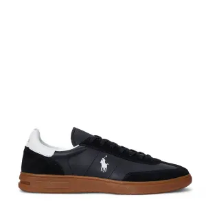 Polo Ralph Lauren Bedford Chaussure de Sport en Cuir et Daim Noir / Blanc