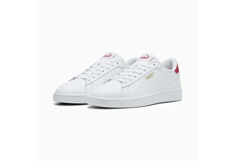 CHAUSSURES PUMA SMASH 3.0 HOMMES BLANCHES/ROUGES
