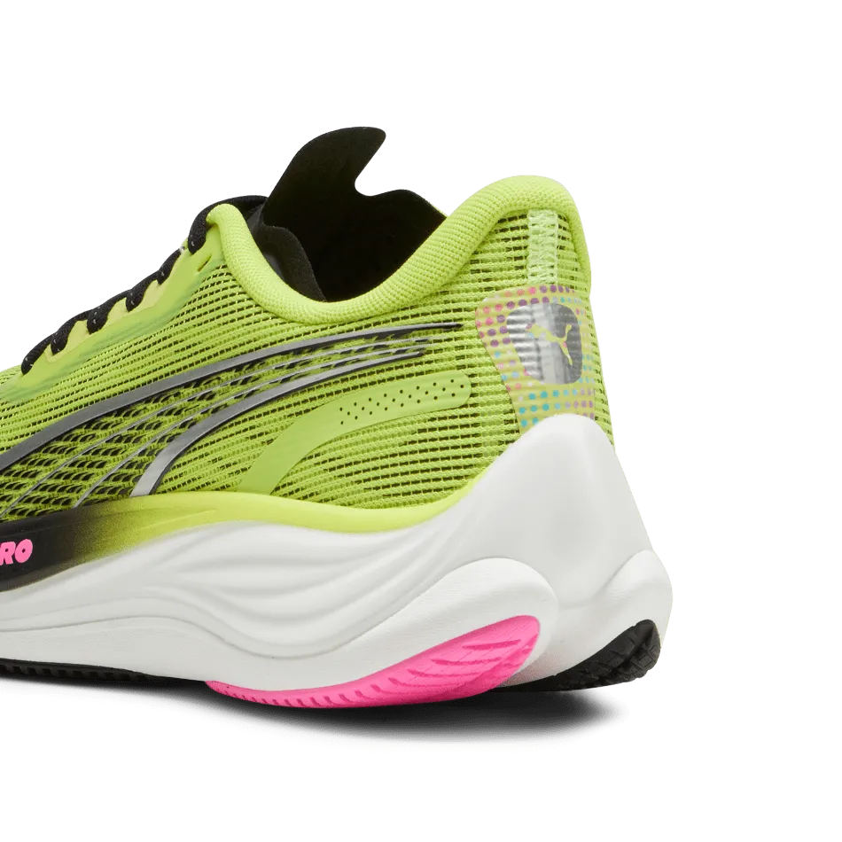Chaussures de course Puma Velocity Nitro 3 Femme SS24 Lime Pow-PUMA Noir-Rose Poison