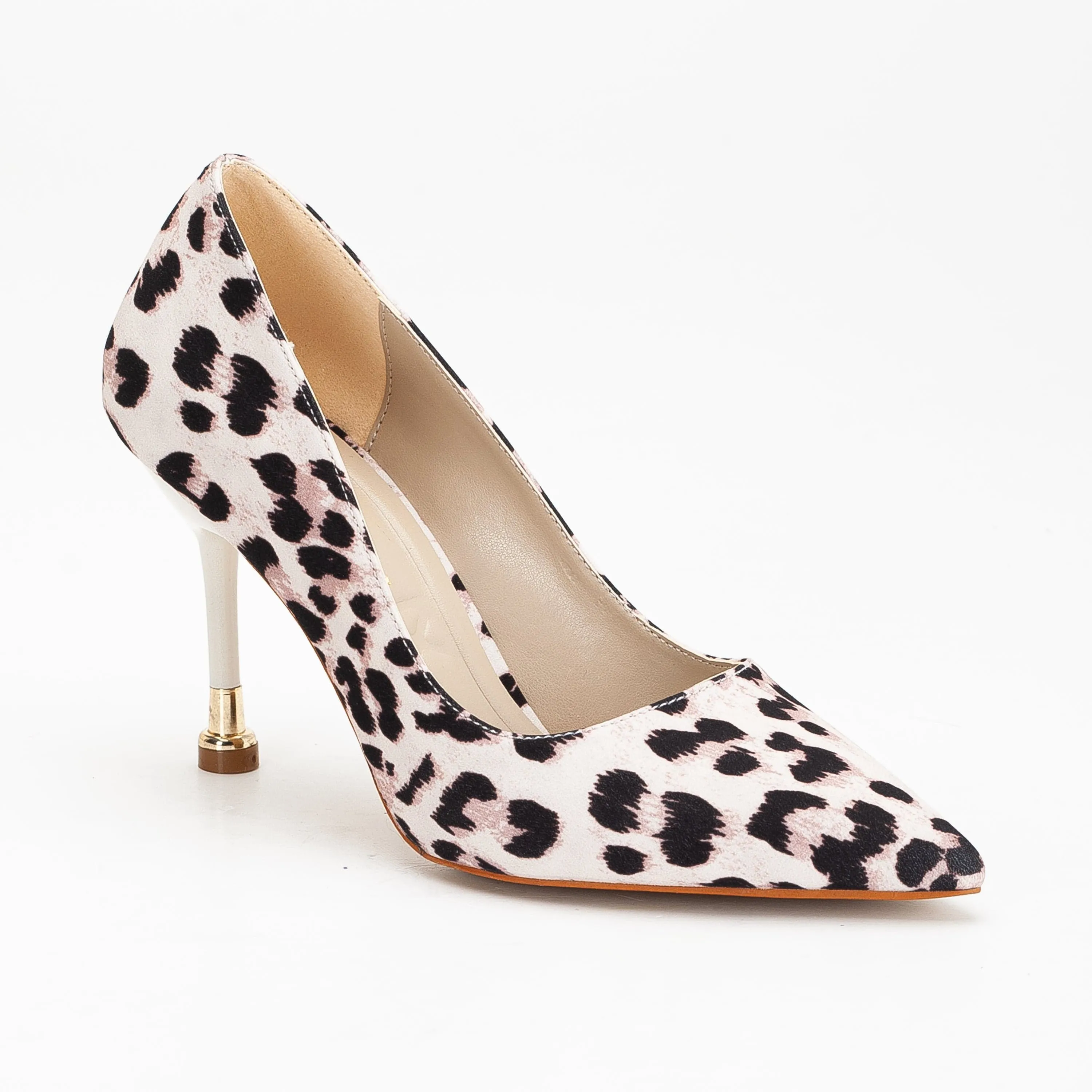 Escarpin Stiletto à Bout Pointu en Suède Vegan Raven | Zèbre