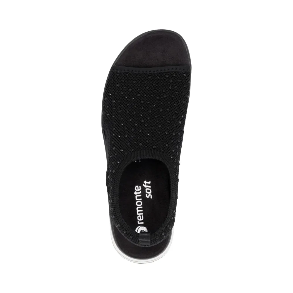 Sandale Jocelyn 55 à Enfiler Souple pour Femme en Noir