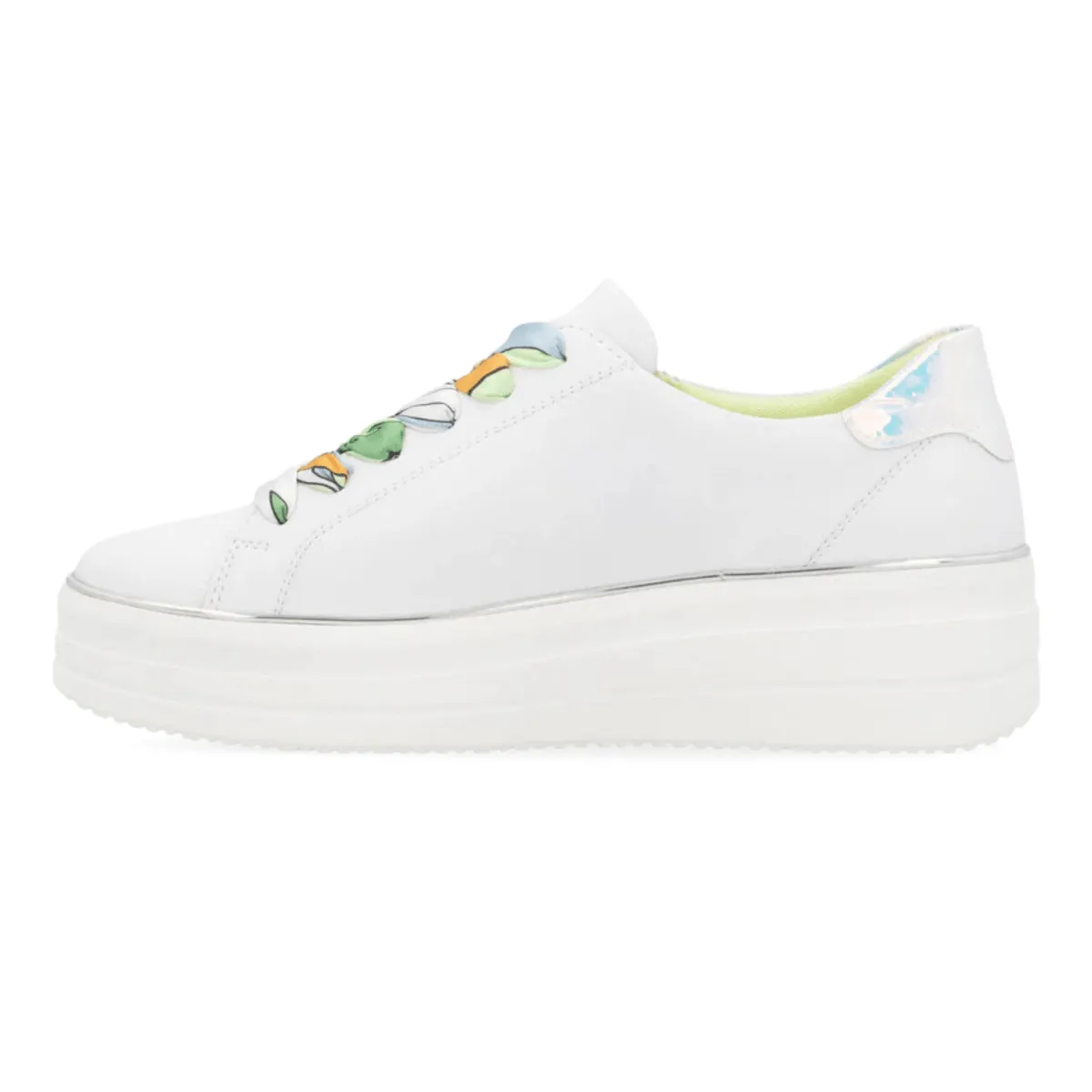 Rieker Femme Julika D1C06-80 Blanc/Argent-Multicolore