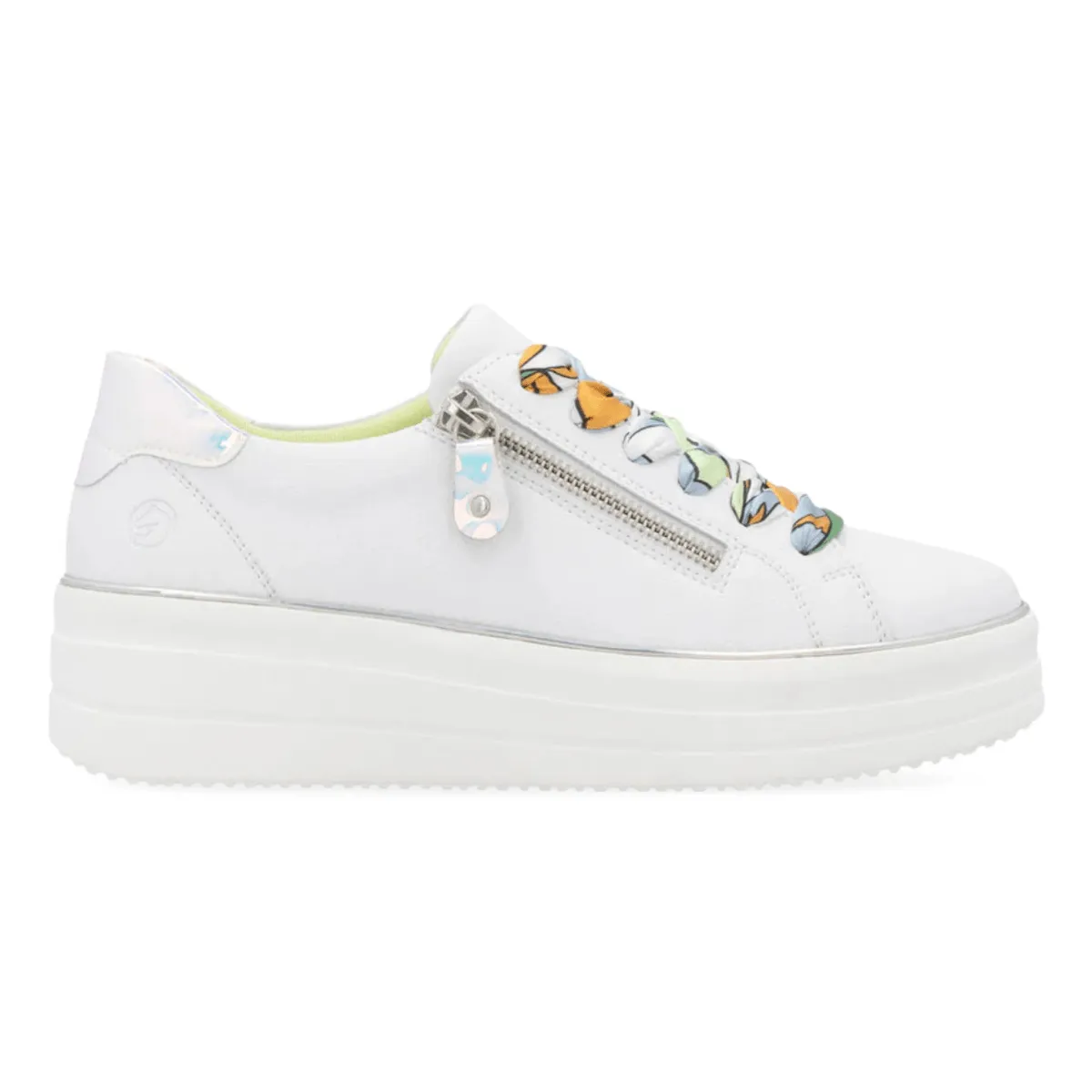 Rieker Femme Julika D1C06-80 Blanc/Argent-Multicolore