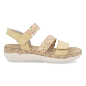 Rieker Femme R6861-68 Jocelyn Jaune Multicolore Cuir