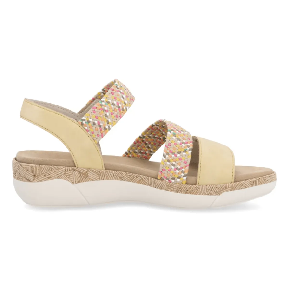 Rieker Femme R6861-68 Jocelyn Jaune Multicolore Cuir
