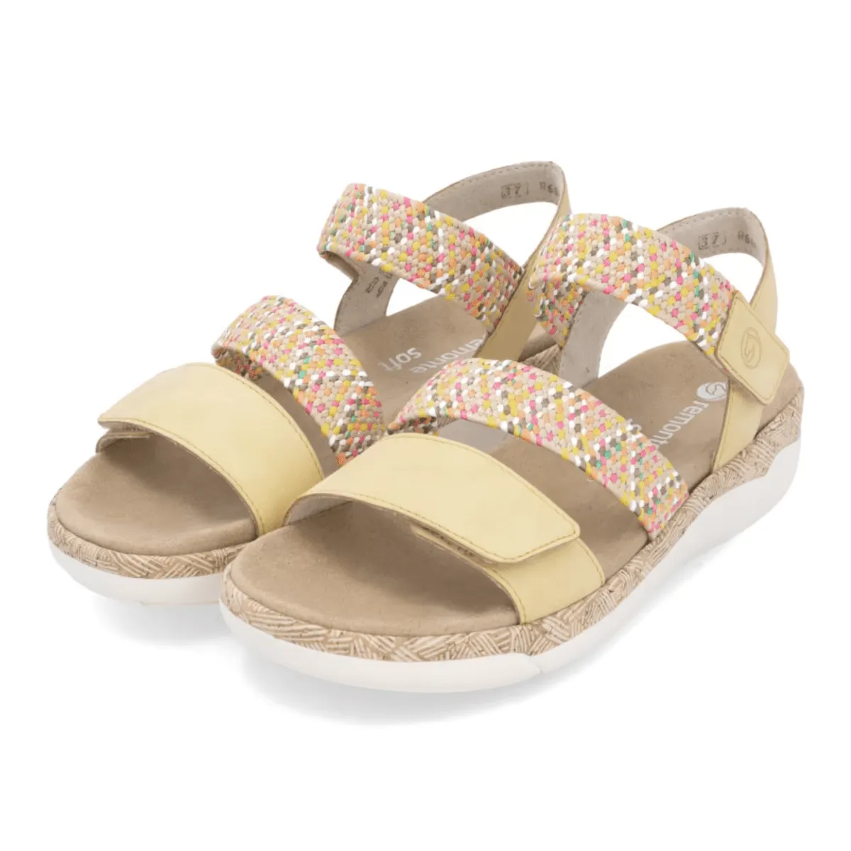 Rieker Femme R6861-68 Jocelyn Jaune Multicolore Cuir