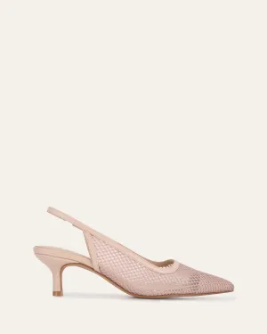 RIVA TALONS MOYENS MAILLE ROSE