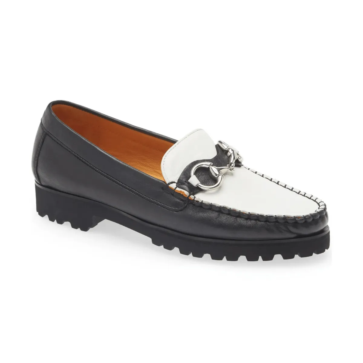 Robert Zur Femmes Soho Cuir Noir/Blanc